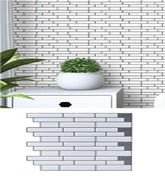3D peel and stick tiles | Scandinavian Stripe Peel and Stick tiles